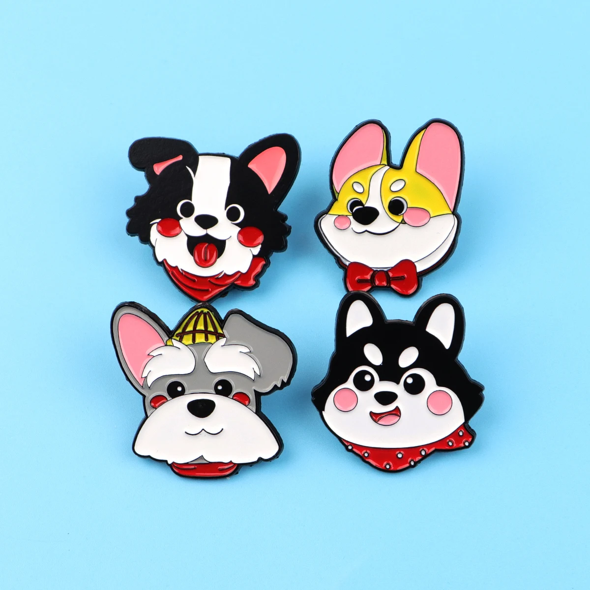 Niedliche Hunde-Serie, Emaille-Pin-Broschen für Frauen, Anstecknadeln, Abzeichen auf Rucksack, Kostümzubehör, Modeschmuck, Geschenke für Freunde