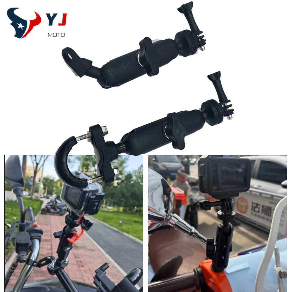 

Motorcycle Bicycle Holder For GoPro 12 11 10 9 8 Handlebar Mirror Mount Bracket For Insta360 X3 X4 DJI Action Camera Accessories