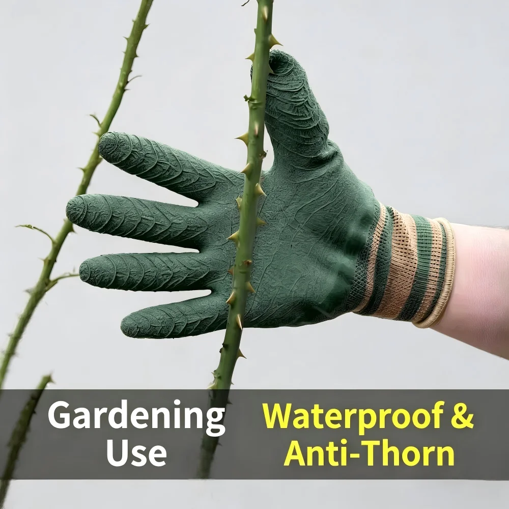 Guantes de Jardinería Resistentes a Pinchazos y Agua, Resistentes a Espinas para Recolección de Rosas, Cosecha de Castañas, Floricultura, Plantación y Jardinería
