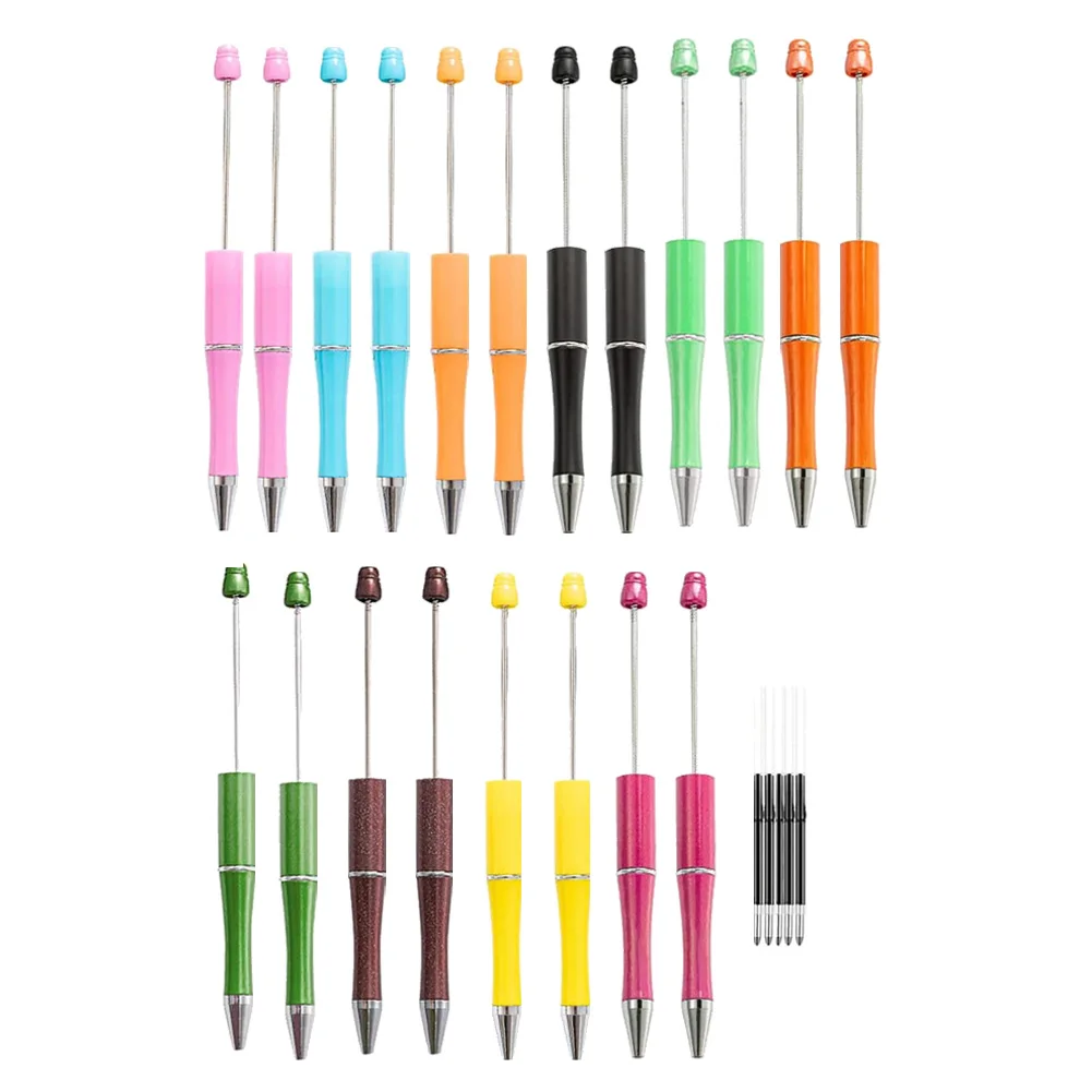 20Pcs Plastic Ballpoint Pen DIY Pen Assorted Ballpoint Pen Shaft Black Ink Ballpoint Pen with Extra Refill Ballpoint Pen