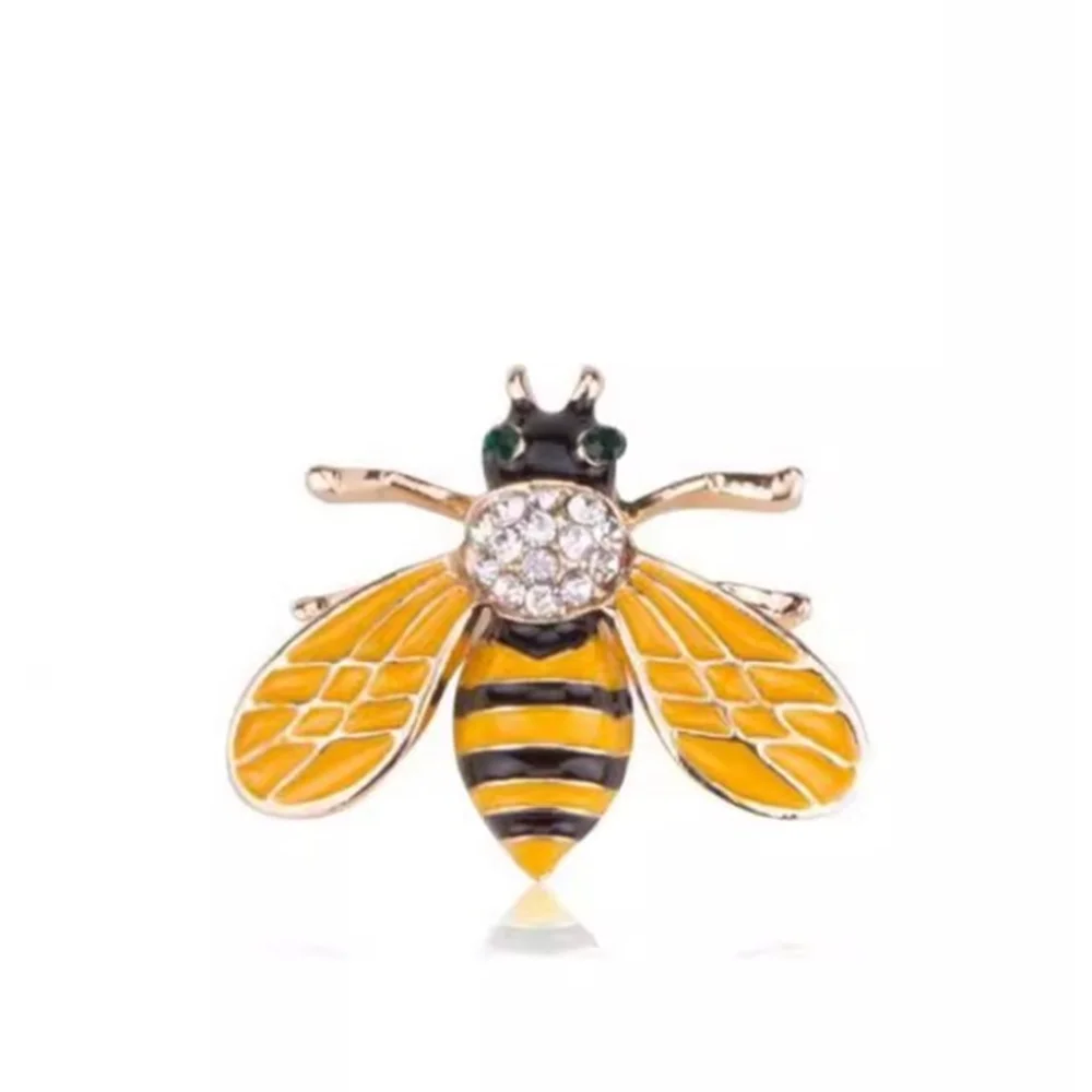 بروش المينا بلون النحل الزركوني العصري، دبوس مضاد للتعرض للنساء، زر معدني لإصلاح الملابس، هدية حفل زفاف