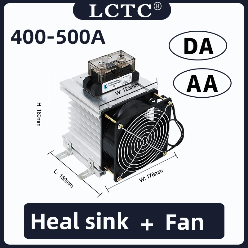 Industrial Voltage regulation SSR Model High Power 400A -500A  DD AA  With Heat Sink Solid State Relay