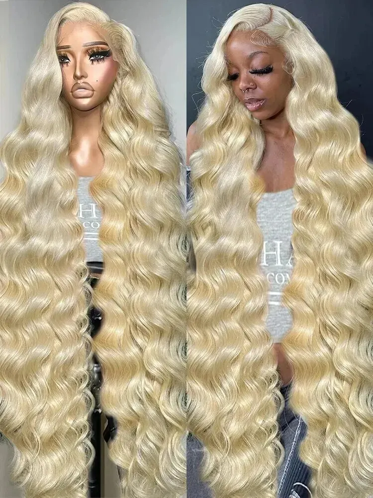 Luvin 30 32 Inch 613 Body Wave 13x6 Lace Front Human Hair Wig Colored 200 Density Honey Blonde Lace Frontal Wigs For Women