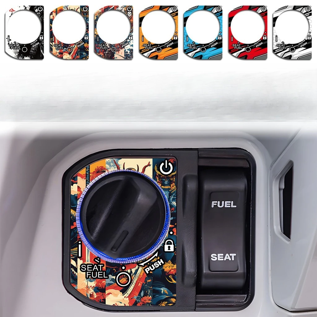 2Pcs Anti-Scratch Ignition Switch Stickers, Waterproof Protective Decals for Motorcycle and Scooter