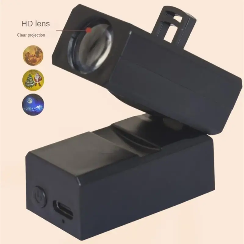 USB recarregável Starry Projector Lamp, 360 ° Rotatable Bracket, 2 em 1, Lua, Terra, LED Night Light, Planet Projection Lamp