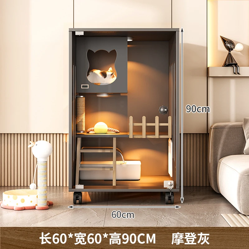 The product can be customized. Cat villa cat cage indoor cat house cat house home cat cabinet large space cat house