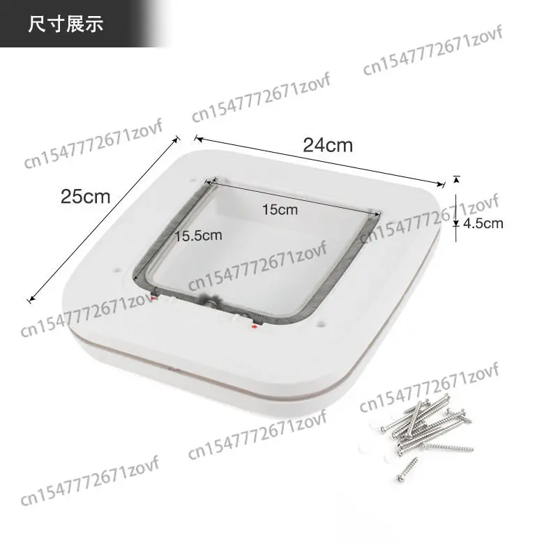Pet  Hole Cat Dog  Free Entry Hole ABS Silent Small Dog Cat Glass Wooden Door Supplies