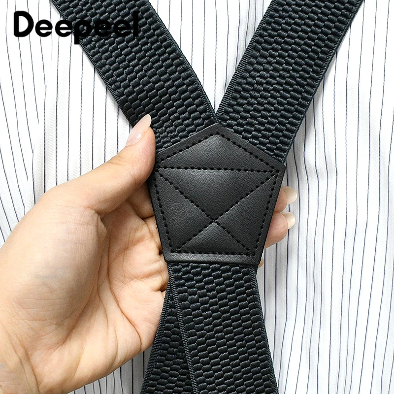 1 قطعة 3.5*120 سنتيمتر الكبار الرجال الحمالات 4 مقاطع حزام مطاط تسخير رجل الأقواس X-نوع الذكور حزام رياضي السراويل الشماعات اكسسوارات