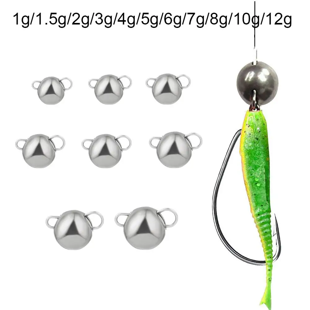 1pc Matte Black Tungsten Sinkers 1g-12g Fishing Weights Sinkers For Bass Fishing Tackle Accessories Hook Connector
