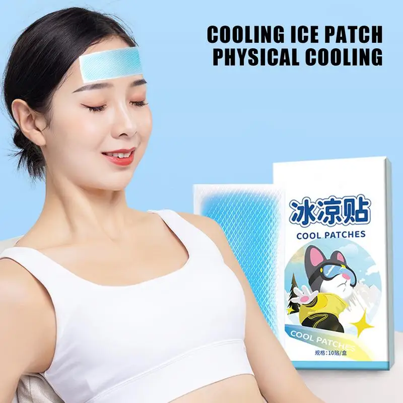 Cooling Patches For Hot Weather 10PCS Instant Cool Pack Cooling Fever Reducer Gentle Sports Cooling Patch Cooling Gel Pad For