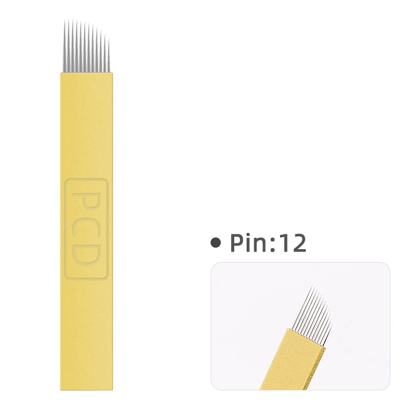 

Pcd Microblading Needles Double Arc Blades Flexible 3d Eyebrow Tattoo Needles For Permanent Makeup Artists Durable 12pins