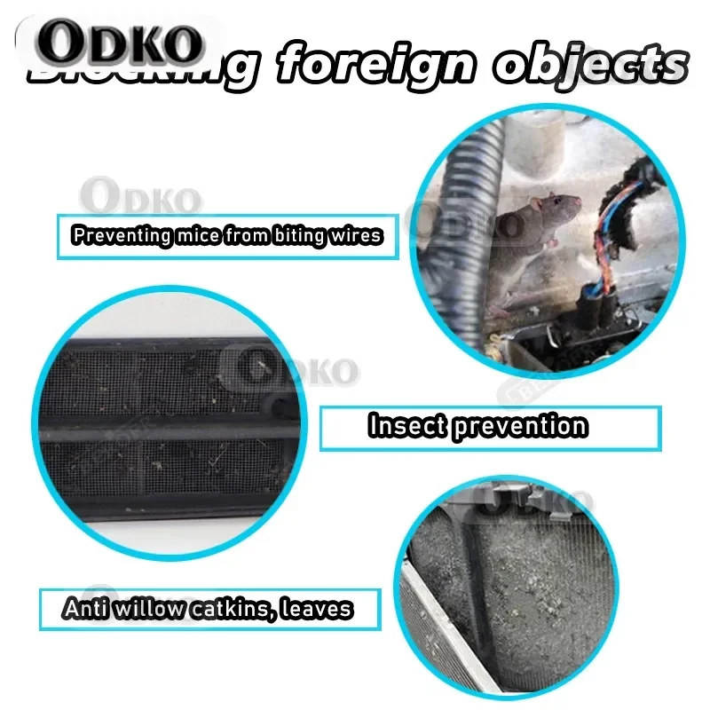 Car Middle Insect Screening Mesh Front Grille Insert Net Anti-mosquito Dust Cover Kit Fit For Nissan Qashqai J11 2016 2017 2019