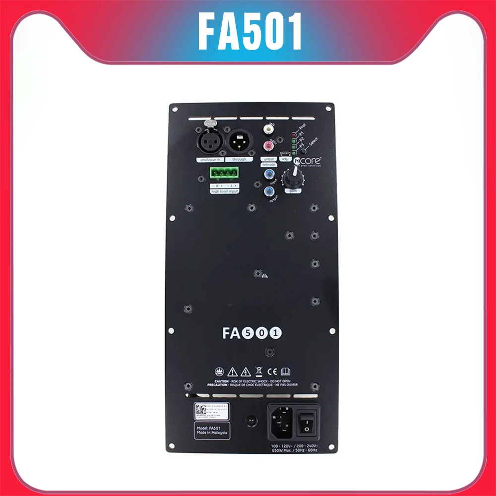 FA501 For Hypex 500W Fusion Backplane HiFi Power Amplifier NC500 digital input DSP