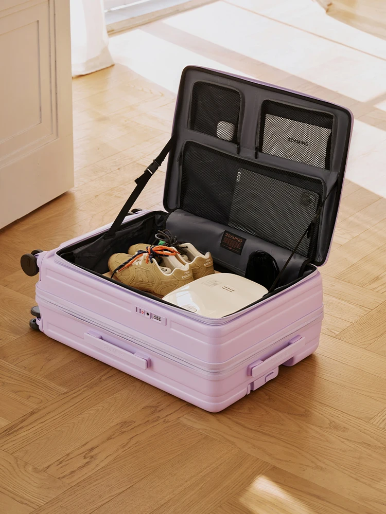 

Roaming Side-Open Expandable Luggage 20-28 Inch Travel Suitcase Gender Neutral Hard Carry-On Bag with Wheel And Lock