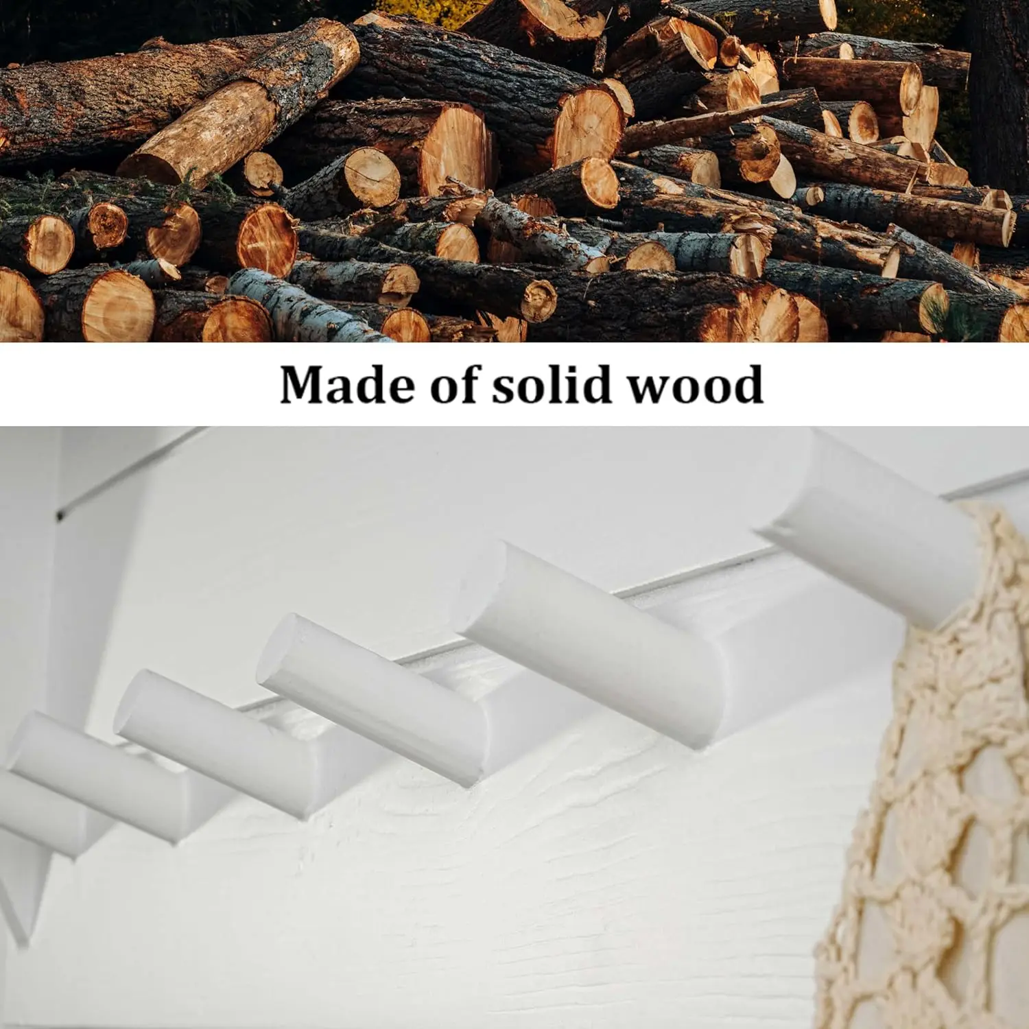 i Coat Rack Wall Mount With Shelf,8 Peg Hooks,34"" Long Entryway Shelf With Hooks Underneath For Hanging