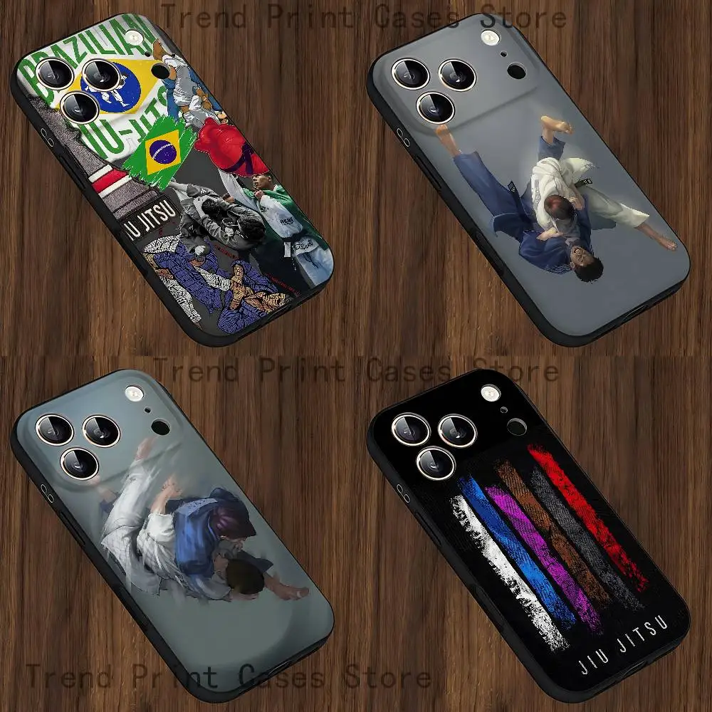 

Brazilian Jiu Jitsu BJJ Phone Case For iPhone 15,16,12,14,13,11,17,Pro,Max,Plus,E,Air,Mini Black Cover