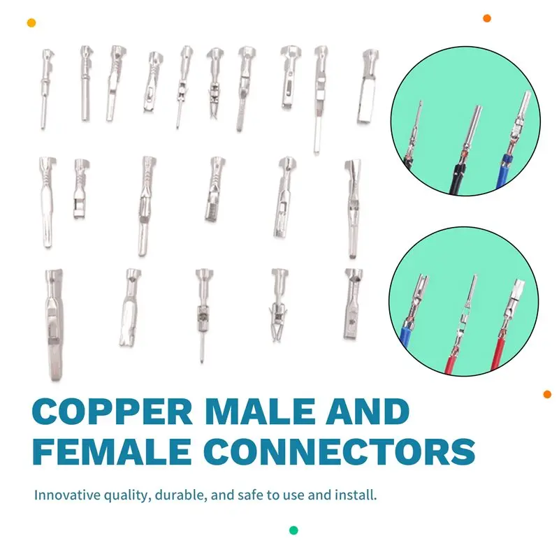 Customer Favorite 290PCS Automotive Wire Terminal Pinconnector 1-3.5Mm Non Insulated Plug Disassembly Male And Female Crimping P