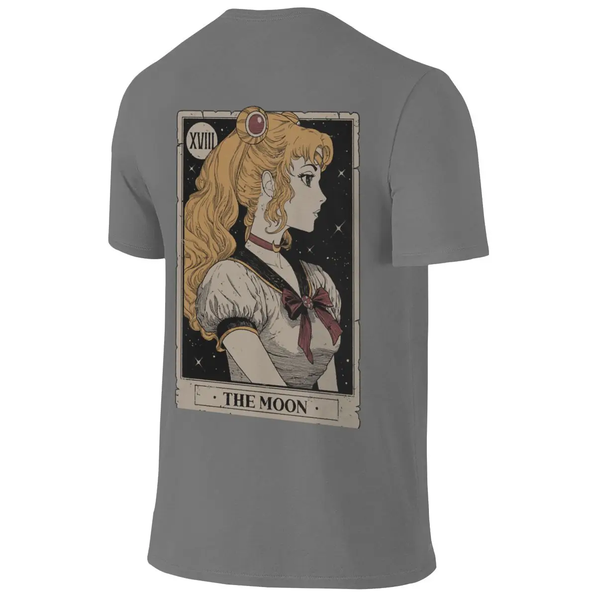 Moon Tarot Card Delicate Reversible T-shirtUrban Minimalist Travel Must-Have Cotton Tee