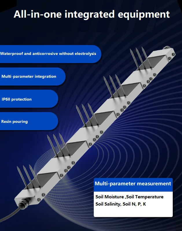 RS485 LORA LORAWAN GPRS 4G Perangkat Lunak Datalogger Kelembaban Tanah Dan Sensor EC
