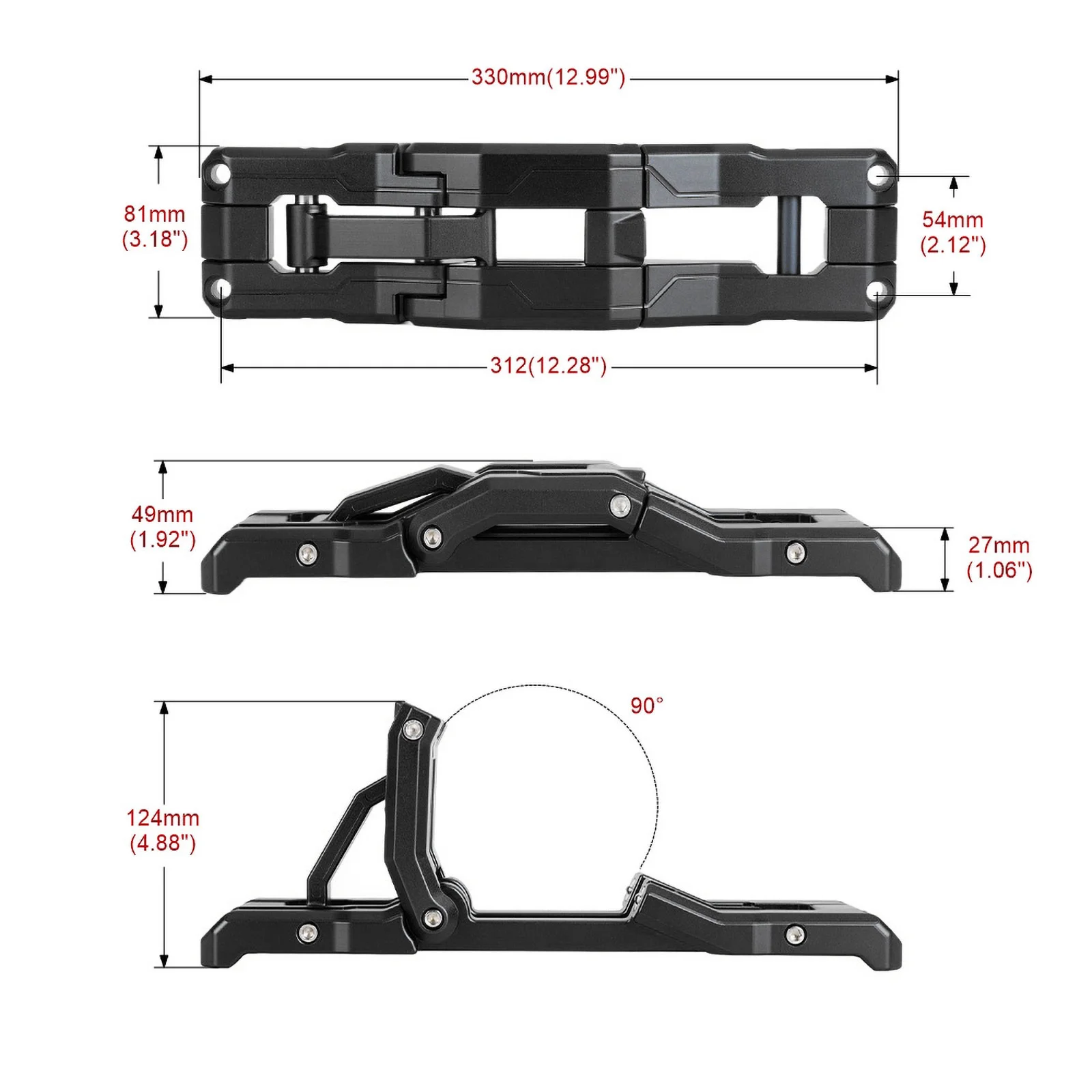 Aluminum Foldable Car Folding Stepping Ladder Door Hinge Step Heavy Duty Footboard for Jeep Wrangler JK JKU JL 2007 2008-2021