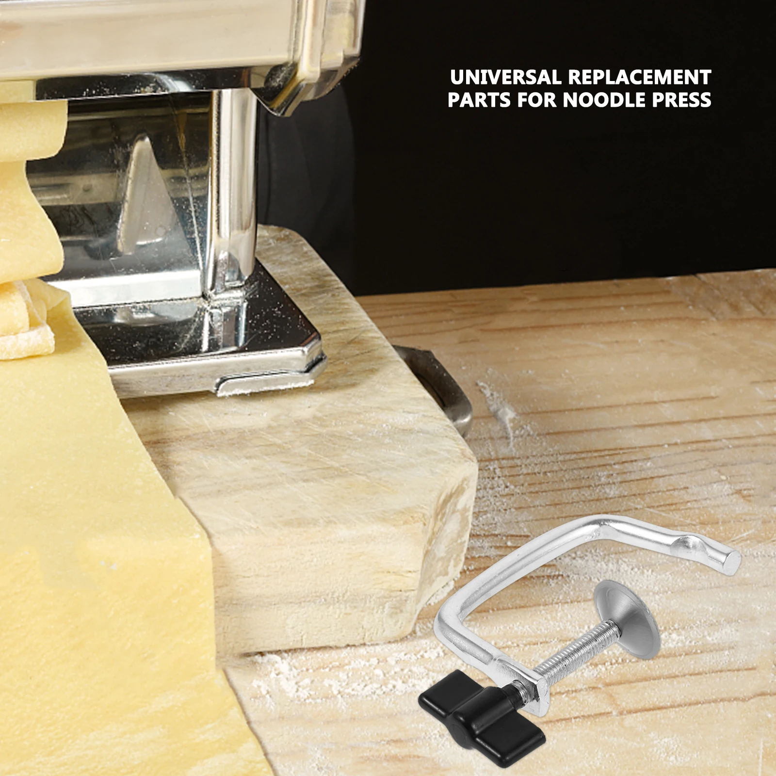 

1pcs Pasta Maker Accessory Heavy Duty Adjustable Clip Replacement Part Noodle Machine Handle Fixing Clamp Baking Pastry Tool