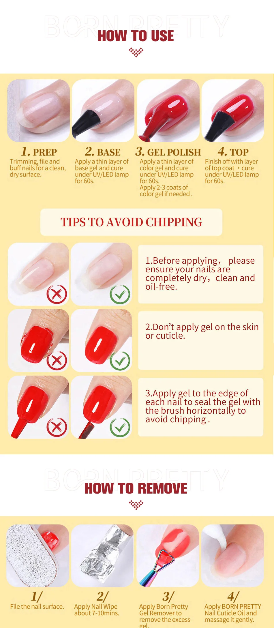 BORN PRETTY 10 ml Basisgel Super Top Coat Maniküre Matte Top Coat Semi Permanent Soak Off UV Gel Lack – Detail 10