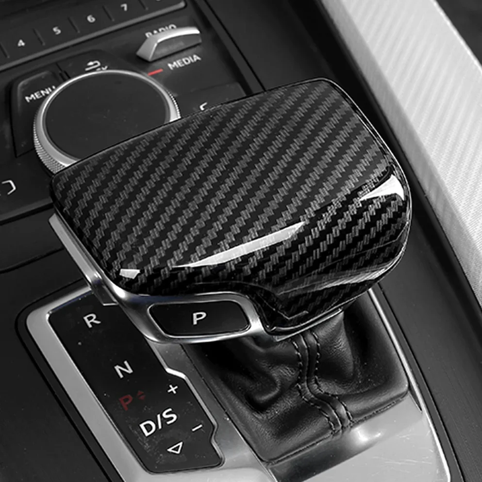 

Car Console Gearshift Handle Head Frame Cover for Audi A4 B9 A5 A6 C7 S6 A7 Q7 Q5 Carbon Fiber Stickers Car Interior Accessories