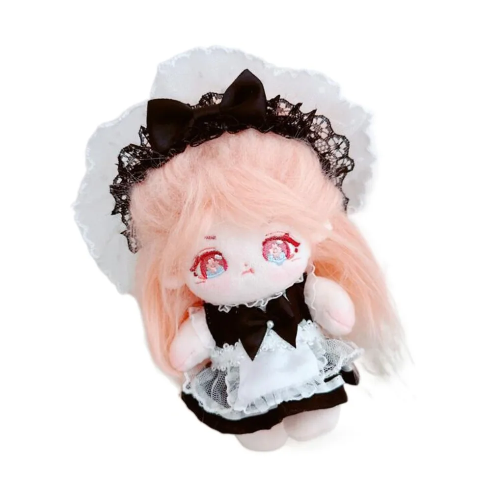 Maid Dress Cotton Doll Maid Skirt Headwear Apron 10cm Cotton Doll Clothes Clothing Set Dress Up Idol Dolls Dress 10cm Idol Doll