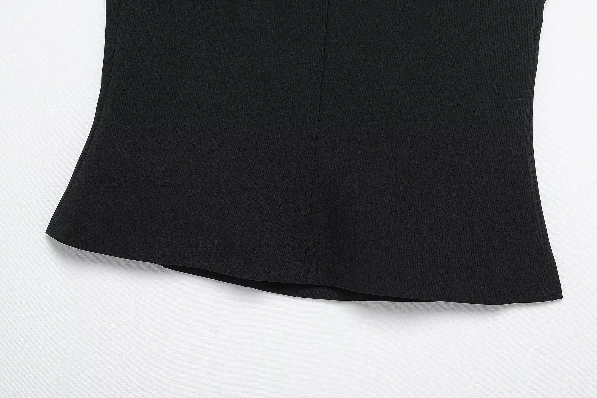 TRAFZA Women's Sleeveless Slim Splice Tube Top Off-Shoulder Side Zipper Summer Female Fashion Solid Fold Sexy Temperament Top