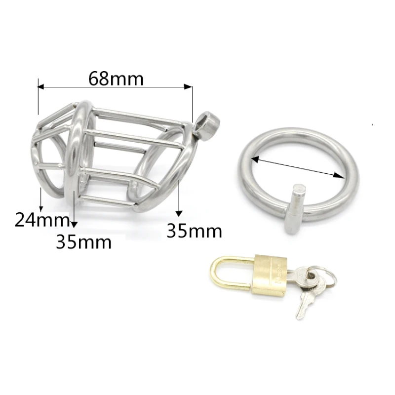 CHASTE BIRD Stainless Steel New Male Cock Cage Chastity Device Penis Ring  Cock Belt With Padlock Adult Game Men Sex Toy A158