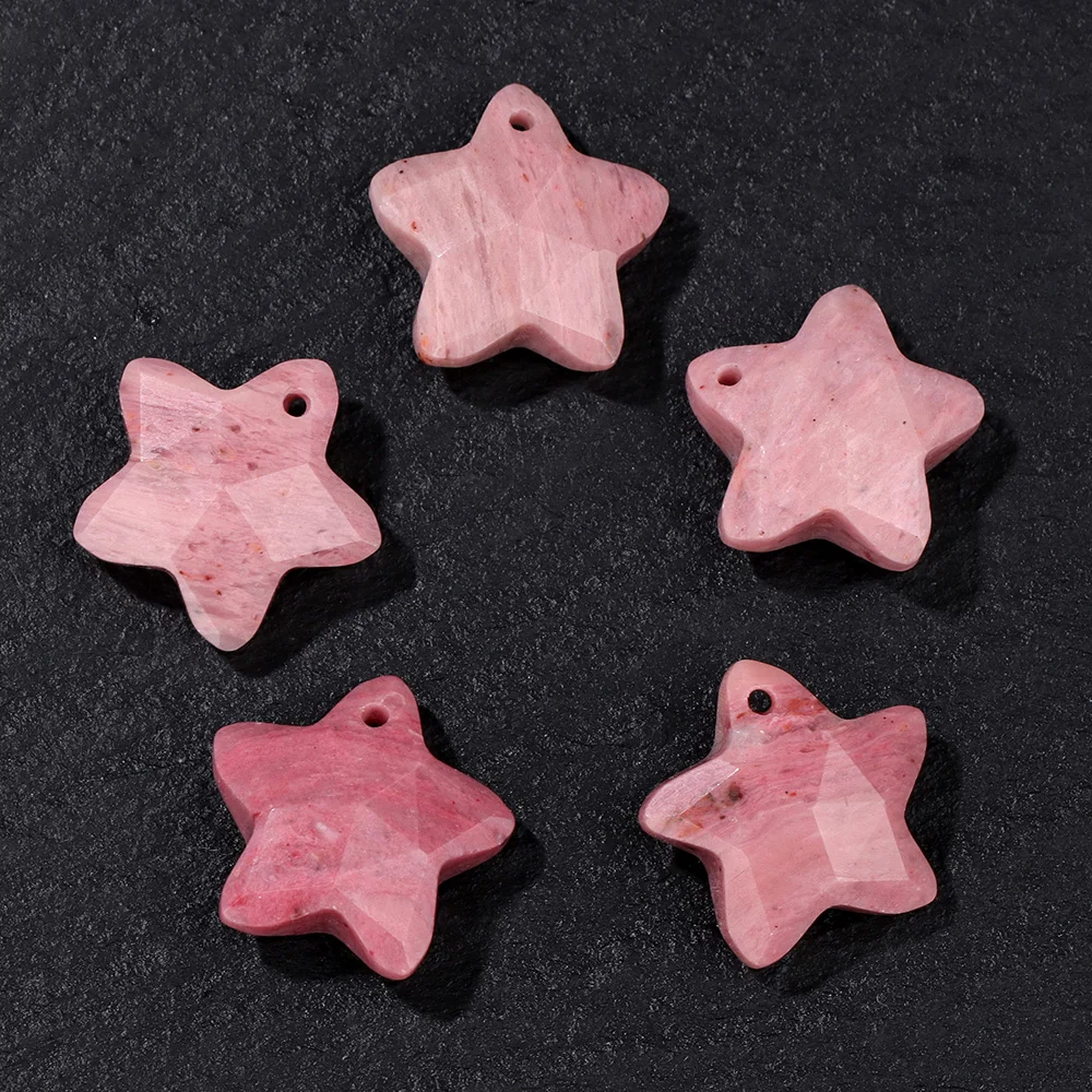 14mm Star Shape Charm Amazonite Gems Star Pendant Natural Stone Crystal Pendant for Jewelry Making Necklace Earrings Accessories