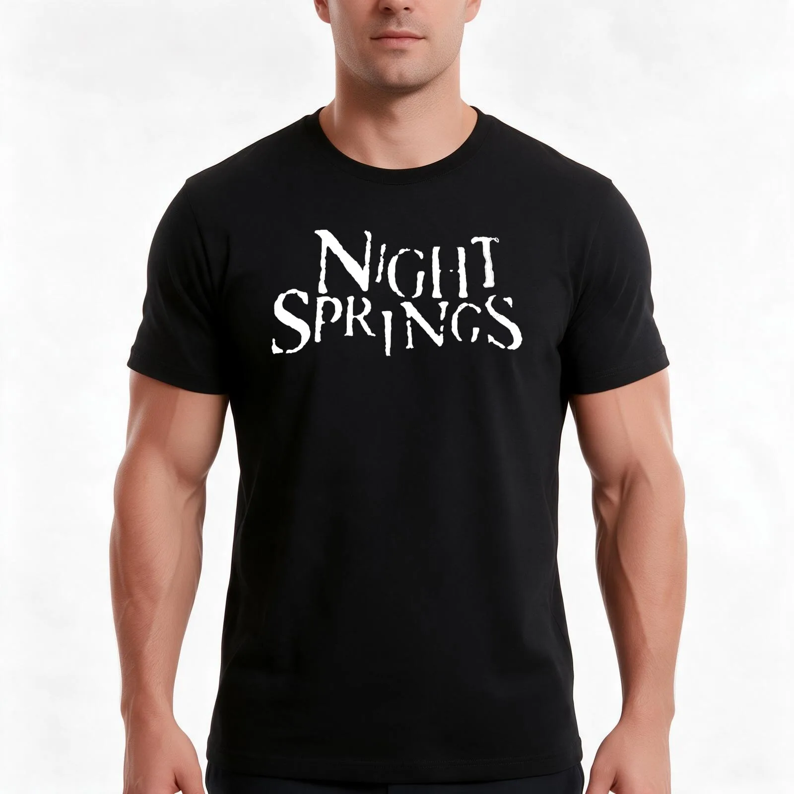 Night Springs Alan Wake Fictional Logo T-Shirt, Summer Casual Cotton Tee, Oversized Streetwear Tops, Vintage Graphic Print