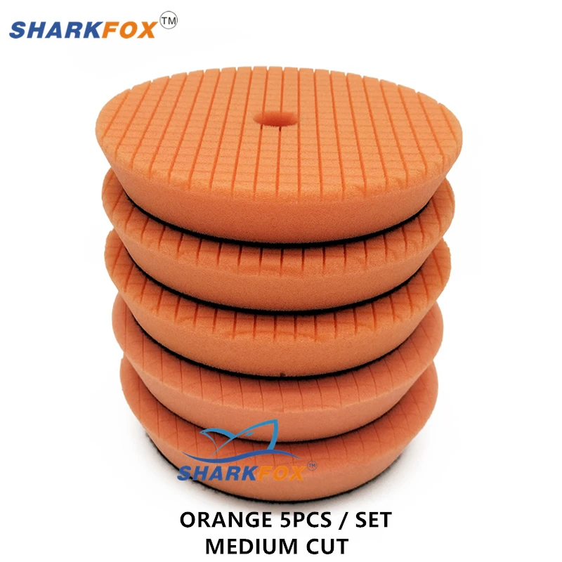 Sharkfox 3/5/6 inch (80mm/125mm/150mm) Auto Spons Polijstschijven Buffing Pads Kit Voor Auto Polijstmachine Buffer
