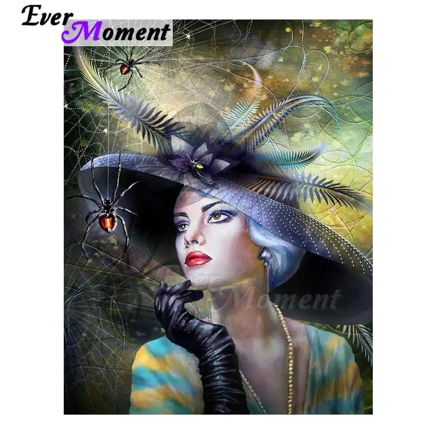 

Алмазная картина Ever Moment, ручная работа, женская мозаика-паук, полная квадратная мозаика, картина со стразами, алмазная вышивка ASF1457