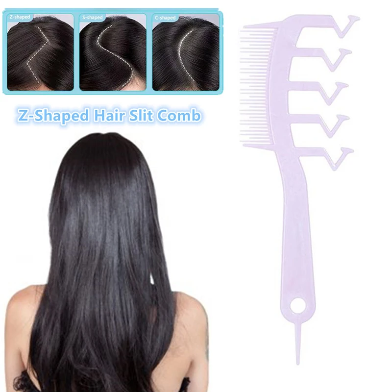 3 In 1 Z-shaped Hair Seam Comb Bangs Combs Styling Hair Root Top Fluffy Hairdressing Styling Tool For Women And Men Salon Home