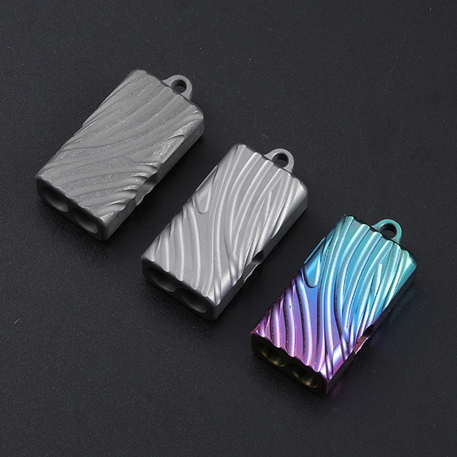 

Титановый сплав TC4 двойной трубчатый свисток с высоким децибелом портативный металлический свисток для выживания для приключений на открытом воздухе A1123