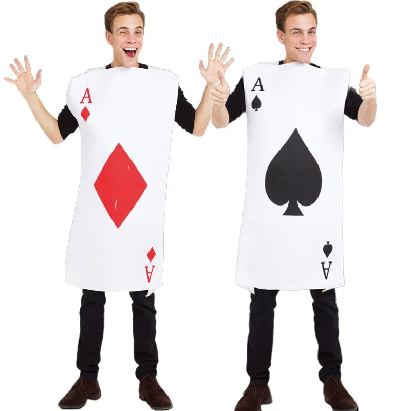 

Mens Ace of Spades Mens Ace of Diamonds Costume Playing Card Poker Stag Adult Fancy Dress Outfit