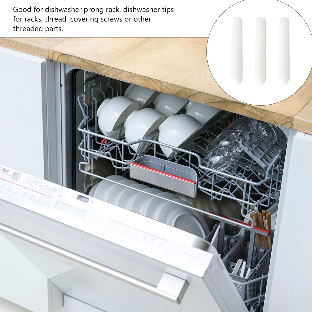 

200pcs Replacement Cover Caps Universal End Tine Repair Protective Rubber Shim Shields Wash Rack Tip Cover Dishwasher Rack