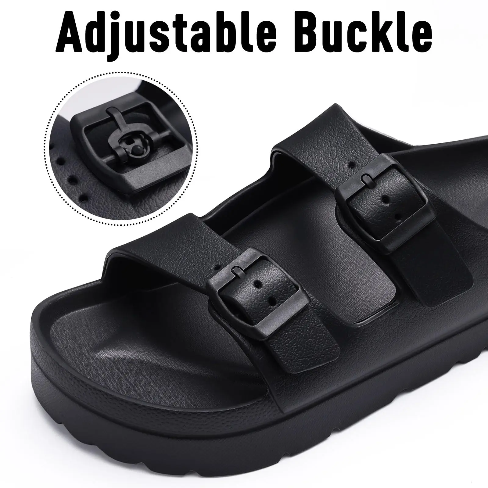 Lifun Summer New Thick Sole Slippers For Women Lightweight Slip On Outdoor Beach Slides Lady EVA House Sandals With Arch Support