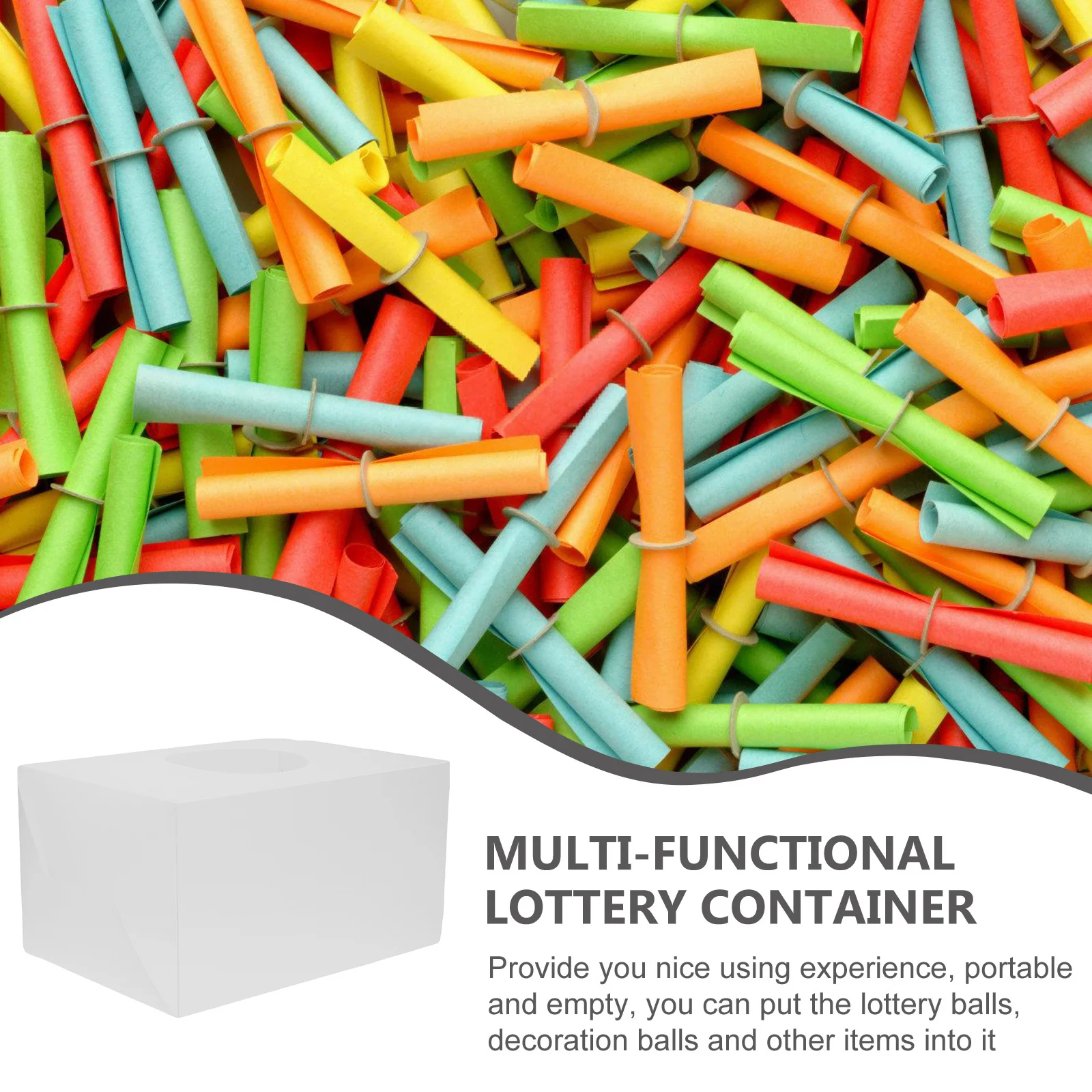 

Lottery Container PP Material Sturdy Multi-Function Cubic Raffle Box Portable Meeting Donation Box Donation Supply