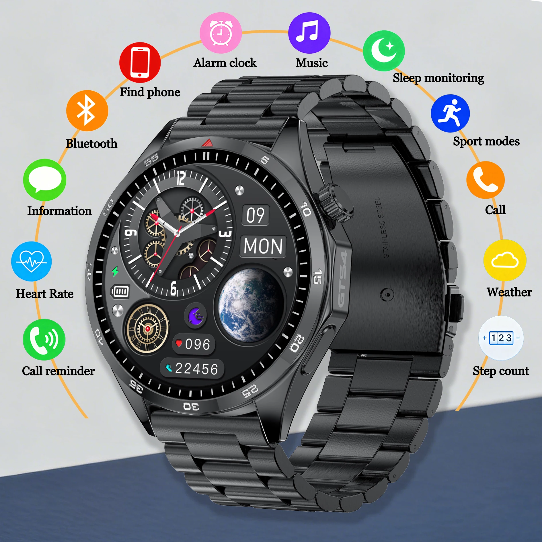 LEMFO Montre Connectée Homme Femme 1.5" 360*360 Écran haute définition Montre Connectée  Autonomie de 7 jours Bluetooth Appel 20+ Modes Sportives  Sommeil Moniteurde  Fréquence Cardiaque Étanchéité