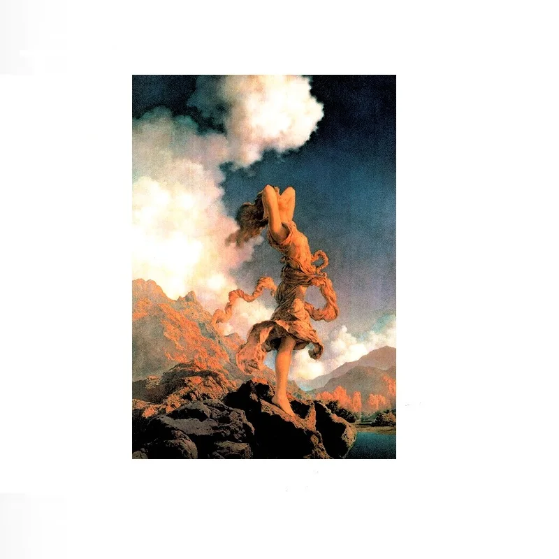 Maxfield Parrish Ecstasy Realism Romantic Artwork Woman Portrait Painting Cool , Art Picture Print Canvas Poster Home Wall Decor