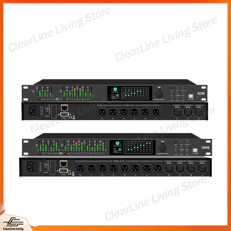 LD Series Aluminum DSP Audio Processor 6 8 Channel Multi Channel Analog Routing Stage Conference Commercial Sound System
