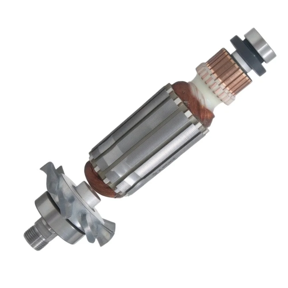Trimmer Rotor Assembly Compatible with 3709 Edging Machine 518877-4 Featuring Copper Commutator and Carbon Brushes