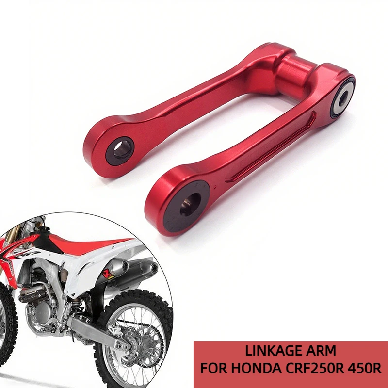 Untuk HONDA CRF250R 450R Lengan Penghubung Sepeda Motor Batang Penghubung CNC Dapat Disesuaikan Tuas Kejut Belakang Tautan Penurun 25Mm untuk Sepeda Pit