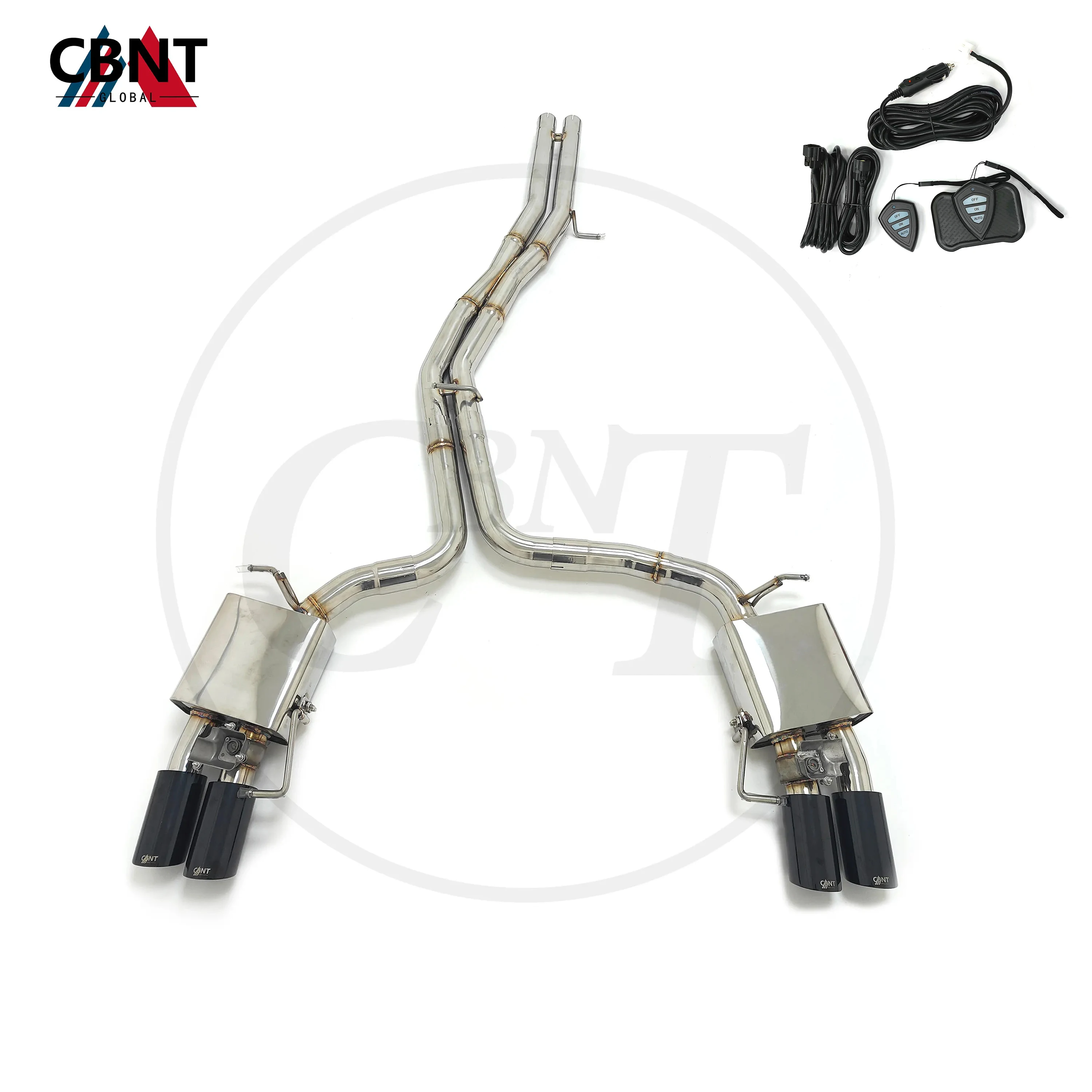 

CBNT Exhaust Catback with Valve Muffler for Audi S6 S7 C8 2.9T SS304 Stainless Steel High Performance Valved Exhaust Pipe