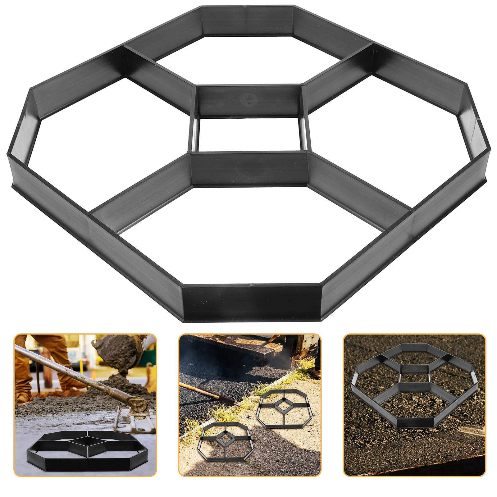 

Plastic Patio Pavement Mold Reusable DIY Concrete Mold for Garden Walkway Lawn Stone Decoration Concrete Molds