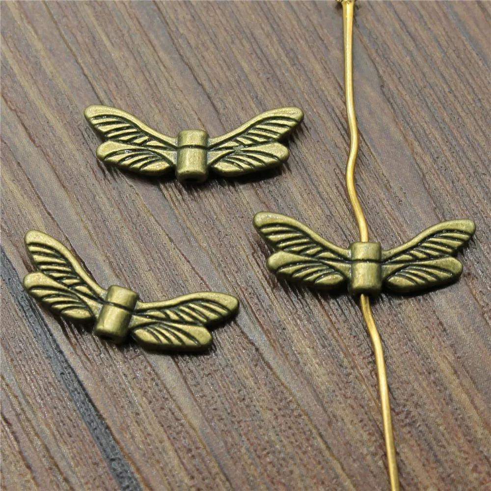 WYSIWYG 20pcs 20x7mm Butterfly Spacer Beads Butterfly Wing For Necklace Jewelry Making Wholesale Angel Wing Beads