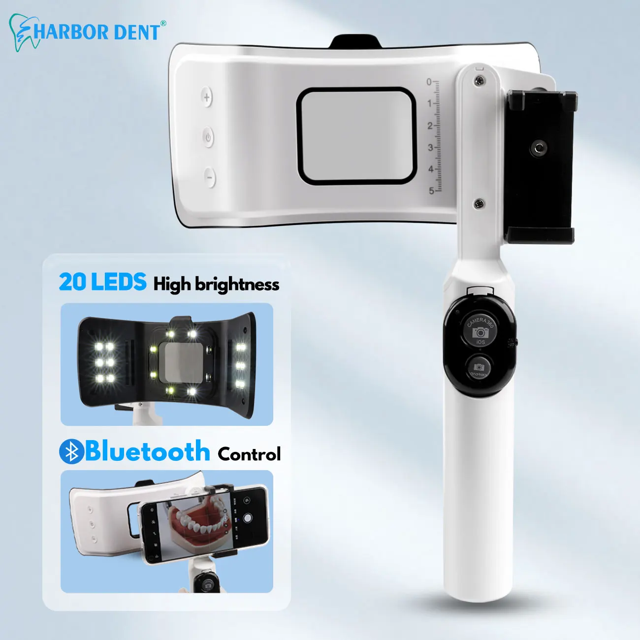 Dental Wireless Mobile Photography 20LED Light Bluetooth Control Intraoral Photo Video Flashlight Lighting For Dentist Equipment