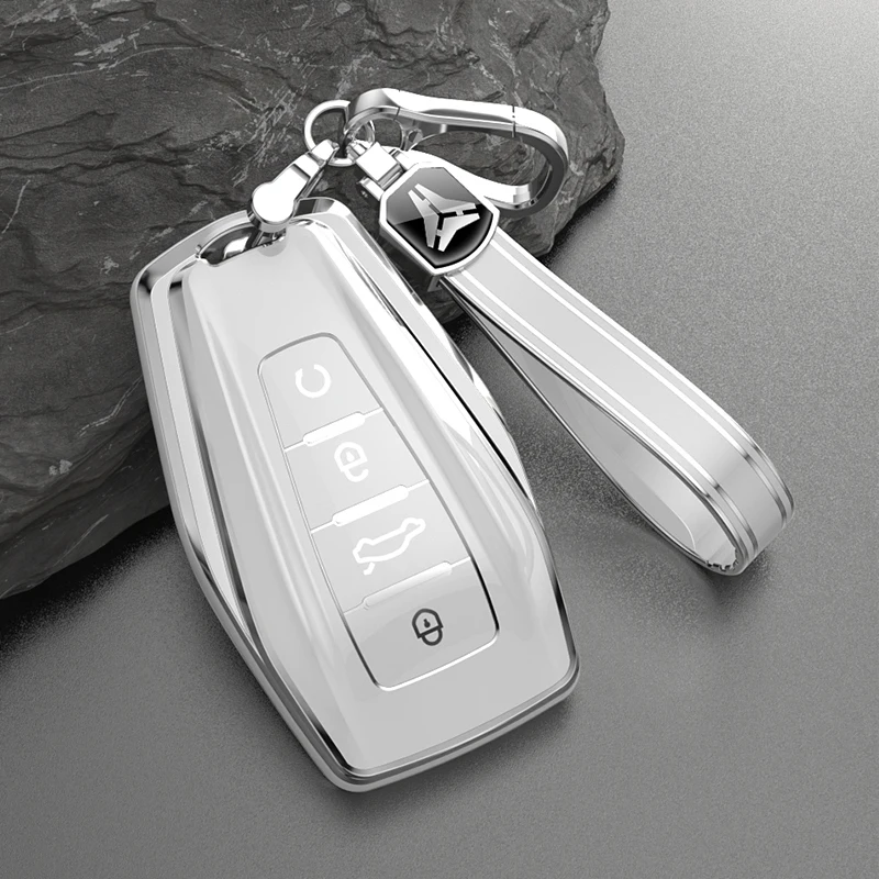 TPU Auto Smart Key Abdeckung Fall Shell Fob Für Geely Coolray X6 X7 Emgrand Global Hawk GX7 Halter KeyChain Protector zubehör